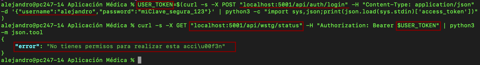 Acceso denegado con error de permisos